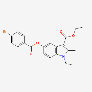 ethyl 5-[(4-bromobenzoyl)oxy]-1-ethyl-2-methyl-1H-indole-3-carboxylate