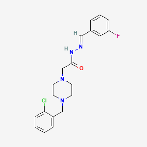 2-(4-(2-Chlorobenzyl)-1-piperazinyl)-N'-(3-fluorobenzylidene)acetohydrazide