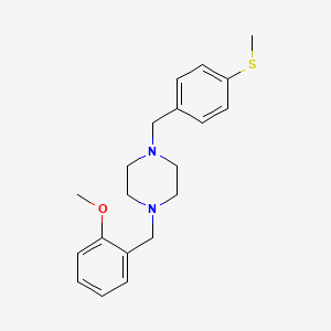 1-[(2-Methoxyphenyl)methyl]-4-[(4-methylsulfanylphenyl)methyl]piperazine