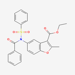 Ethyl 2-methyl-5-[(phenylcarbonyl)(phenylsulfonyl)amino]-1-benzofuran-3-carboxylate