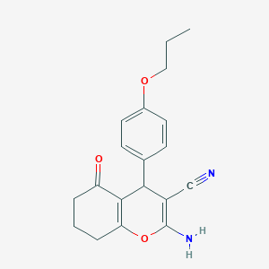 2-amino-5-oxo-4-(4-propoxyphenyl)-5,6,7,8-tetrahydro-4H-chromene-3-carbonitrile