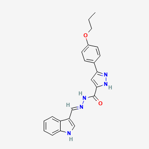 N'-(1H-Indol-3-ylmethylene)-3-(4-propoxyphenyl)-1H-pyrazole-5-carbohydrazide