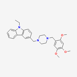 9-ethyl-3-{[4-(2,4,5-trimethoxybenzyl)piperazin-1-yl]methyl}-9H-carbazole