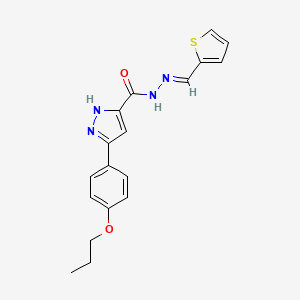 3-(4-Propoxyphenyl)-N'-(2-thienylmethylene)-1H-pyrazole-5-carbohydrazide