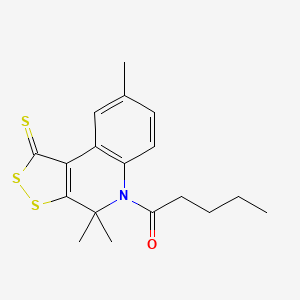 1-(4,4,8-trimethyl-1-thioxo-1,4-dihydro-5H-[1,2]dithiolo[3,4-c]quinolin-5-yl)pentan-1-one