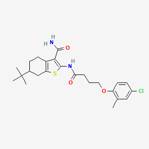 6-Tert-butyl-2-{[4-(4-chloro-2-methylphenoxy)butanoyl]amino}-4,5,6,7-tetrahydro-1-benzothiophene-3-carboxamide