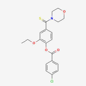 2-Ethoxy-4-(morpholin-4-ylcarbonothioyl)phenyl 4-chlorobenzoate