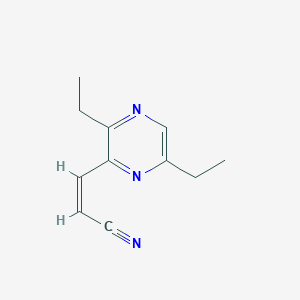 (Z)-3-(3,6-Diethylpyrazin-2-yl)acrylonitrile