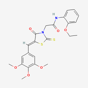 N-(2-ethoxyphenyl)-2-[(5Z)-4-oxo-2-sulfanylidene-5-[(3,4,5-trimethoxyphenyl)methylidene]-1,3-thiazolidin-3-yl]acetamide