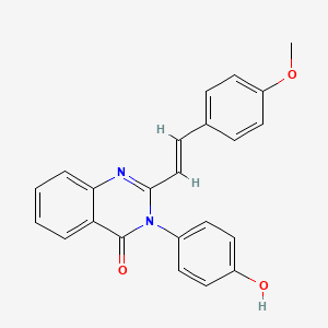 3-(4-hydroxyphenyl)-2-[(E)-2-(4-methoxyphenyl)ethenyl]quinazolin-4(3H)-one