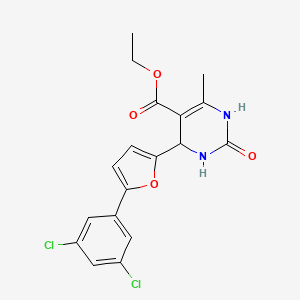 Ethyl 4-[5-(3,5-dichlorophenyl)furan-2-yl]-6-methyl-2-oxo-1,2,3,4-tetrahydropyrimidine-5-carboxylate