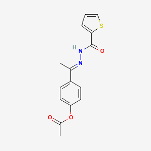 4-(N-(2-Thienylcarbonyl)ethanehydrazonoyl)phenyl acetate