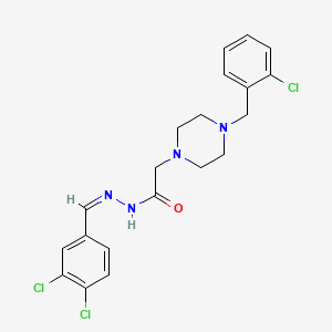 2-{4-[(2-Chlorophenyl)methyl]piperazin-1-YL}-N'-[(Z)-(3,4-dichlorophenyl)methylidene]acetohydrazide