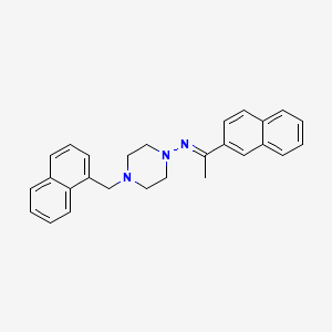 N-[(E)-1-(2-naphthyl)ethylidene]-4-(1-naphthylmethyl)-1-piperazinamine