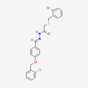 2-[(2-bromobenzyl)sulfanyl]-N'-[(E)-{4-[(2-chlorobenzyl)oxy]phenyl}methylidene]acetohydrazide