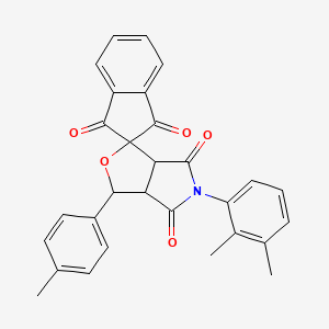 5-(2,3-dimethylphenyl)-3-(4-methylphenyl)-3a,6a-dihydrospiro[furo[3,4-c]pyrrole-1,2'-indene]-1',3',4,6(3H,5H)-tetrone