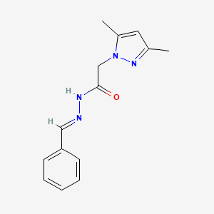 2-(3,5-dimethyl-1H-pyrazol-1-yl)-N'-[(E)-phenylmethylidene]acetohydrazide