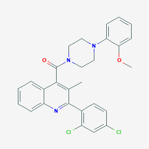 [2-(2,4-Dichlorophenyl)-3-methylquinolin-4-yl][4-(2-methoxyphenyl)piperazin-1-yl]methanone