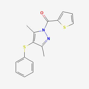 (3,5-Dimethyl-4-phenylsulfanyl-pyrazol-1-YL)-thiophen-2-YL-methanone