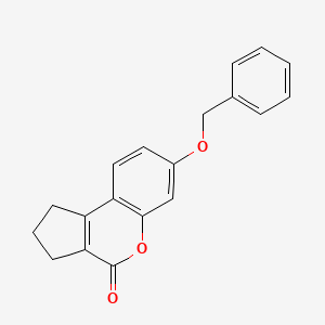 molecular formula C19H16O3 B11659398 7-(Benzyloxy)-2,3-dihydrocyclopenta[c]chromen-4(1H)-one 