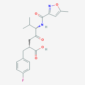 molecular formula C20H23FN2O5 B116594 (αR)-4-氟-α-[(3S)-4-甲基-3-[[(5-甲基-3-异恶唑基)羰基]氨基]-2-氧戊基]-苯丙烷 CAS No. 328086-55-1