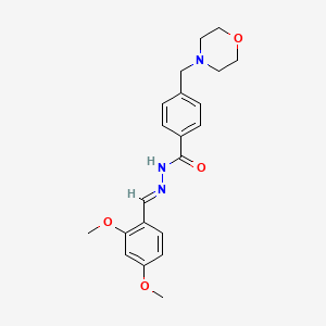 molecular formula C21H25N3O4 B11659402 N'-[(E)-(2,4-dimethoxyphenyl)methylidene]-4-(morpholin-4-ylmethyl)benzohydrazide 