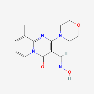 3-[(E)-(hydroxyimino)methyl]-9-methyl-2-(morpholin-4-yl)-4H-pyrido[1,2-a]pyrimidin-4-one