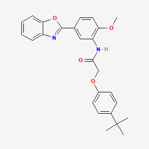 N-[5-(1,3-benzoxazol-2-yl)-2-methoxyphenyl]-2-(4-tert-butylphenoxy)acetamide