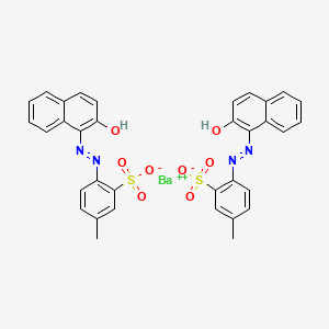 Benzenesulfonic acid, 2-((2-hydroxy-1-naphthalenyl)azo)-5-methyl-, barium salt (2:1)