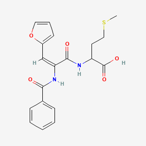 molecular formula C19H20N2O5S B11659447 N-{(2E)-3-(furan-2-yl)-2-[(phenylcarbonyl)amino]prop-2-enoyl}methionine 