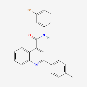 molecular formula C23H17BrN2O B11659495 N-(3-bromophenyl)-2-(4-methylphenyl)quinoline-4-carboxamide 