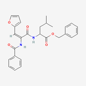 Benzyl 2-[(2E)-3-(furan-2-YL)-2-(phenylformamido)prop-2-enamido]-4-methylpentanoate