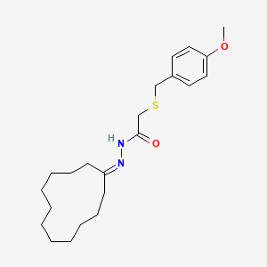 N'-cyclododecylidene-2-[(4-methoxybenzyl)sulfanyl]acetohydrazide