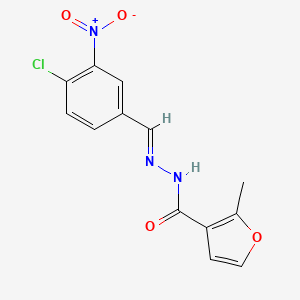 N'-[(E)-(4-chloro-3-nitrophenyl)methylidene]-2-methylfuran-3-carbohydrazide