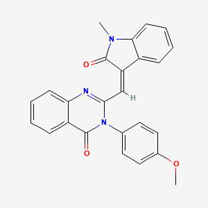 3-(4-methoxyphenyl)-2-[(Z)-(1-methyl-2-oxo-1,2-dihydro-3H-indol-3-ylidene)methyl]quinazolin-4(3H)-one