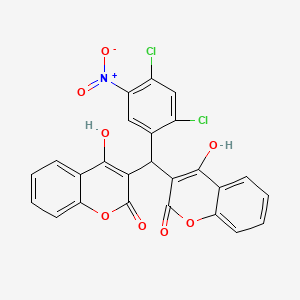 3,3'-[(2,4-dichloro-5-nitrophenyl)methanediyl]bis(4-hydroxy-2H-chromen-2-one)