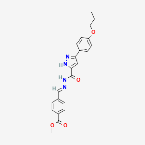 methyl 4-[(E)-({[3-(4-propoxyphenyl)-1H-pyrazol-5-yl]carbonyl}hydrazono)methyl]benzoate