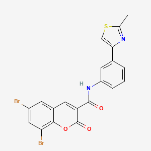 6,8-dibromo-N-[3-(2-methyl-1,3-thiazol-4-yl)phenyl]-2-oxo-2H-chromene-3-carboxamide