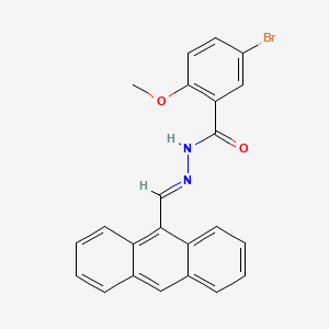 N'-[(E)-9-anthrylmethylidene]-5-bromo-2-methoxybenzohydrazide