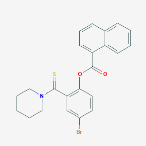 4-Bromo-2-(piperidin-1-ylcarbonothioyl)phenyl naphthalene-1-carboxylate