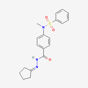 N-{4-[(2-cyclopentylidenehydrazinyl)carbonyl]phenyl}-N-methylbenzenesulfonamide