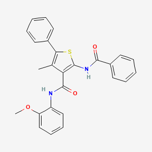 2-benzamido-N-(2-methoxyphenyl)-4-methyl-5-phenylthiophene-3-carboxamide