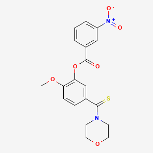 2-Methoxy-5-(morpholin-4-ylcarbonothioyl)phenyl 3-nitrobenzoate