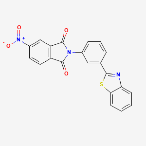 molecular formula C21H11N3O4S B11659849 2-[3-(1,3-benzothiazol-2-yl)phenyl]-5-nitro-1H-isoindole-1,3(2H)-dione 