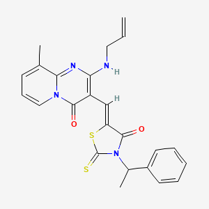 2-(allylamino)-9-methyl-3-{(Z)-[4-oxo-3-(1-phenylethyl)-2-thioxo-1,3-thiazolidin-5-ylidene]methyl}-4H-pyrido[1,2-a]pyrimidin-4-one