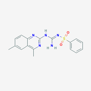 N-{(E)-amino[(4,6-dimethylquinazolin-2-yl)amino]methylidene}benzenesulfonamide