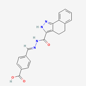 4-(2-(4,5-Dihydro-1H-benzo(G)indazol-3-ylcarbonyl)carbohydrazonoyl)benzoic acid