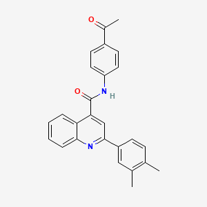 N-(4-acetylphenyl)-2-(3,4-dimethylphenyl)quinoline-4-carboxamide