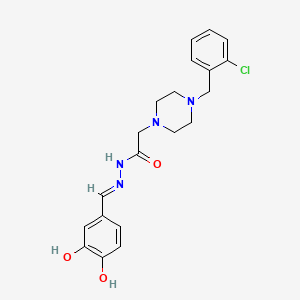 2-(4-(2-Chlorobenzyl)-1-piperazinyl)-N'-(3,4-dihydroxybenzylidene)acetohydrazide