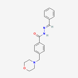 4-(morpholin-4-ylmethyl)-N'-[(E)-phenylmethylidene]benzohydrazide